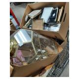 >Contents of cart: light fixture, picture frames