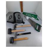 Tools: 15" saw, mallets,  hammers & knee pads