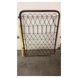 > Antique metal twisted wire yard gate,