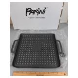 Parini 11.5" cast iron square grill griddle. New
