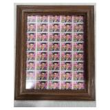 Framed Elvis Presley postage stamps