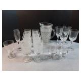 Crystal,  Anchor Hocking Wexford pattern glasses
