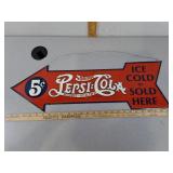 Pepsi-Cola Sign, Metal Advertising Historic