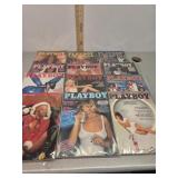 1977 playboy year set, 12 magazines