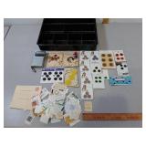 Buttons, Stamps, AM/FM Radio +