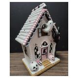 12" Halloween house ghost & pumpkins lights up