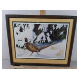 > Jack Hahn framed 25.5" x 21" pheasant artwork.