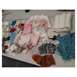 Doll and  baby clothes & blankets