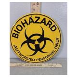 Biohazard metal sign