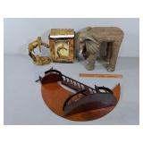 Leopard & Elephant Figurines +