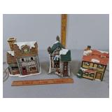 3 Lighted Christmas Houses, 1 needs Cord