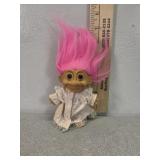 Russ troll doll pink hair pink hair heart dress