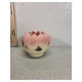 Vintage Burmese Fenton rose bowl