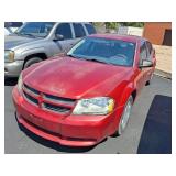 2008 Dodge Avenger 4-Door Sedan car - Red in Color