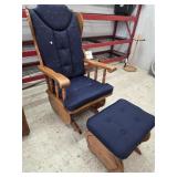 > Glider rocker w/ rocking foot stool