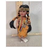 9" timeless native american porcelain doll