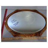Oval Mirror- Oak Frame