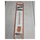 Fram Filter 39" thermometer Gas & Oil antique