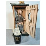 Novelty fisherman outhouse & Jack Daniel