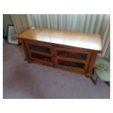 TV STAND W/ STORAGE - APPROX 43" WIDE X 20" TALL