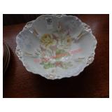 GERMAN PAINTED BOWL - APPROX 10" DIAMETER