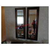 2 MIRRORS - APPROX 38" X 14"