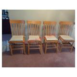 4 MAPLE ? WOOD DINING CHAIRS