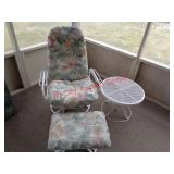 6 PC METAL PATIO SET - CHAIR LAYS DOWN