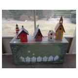 BIRD HOUSE & WOOD STORAGE CHEST