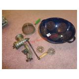 KEYSTONE GRINDER, ENAMELWARE STRAINER