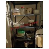 METAL SHELF & CONTENTS