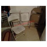 5 METAL FOLDING CHAIRS