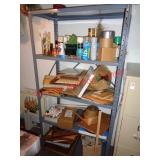 METAL SHELF W/ CONTENTS