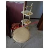3 TIER FOLDING SHELF & VANITY STOOL