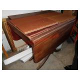 DUNCAN PHYFE DROP LEAF TABLE W/ COVER - NO CHAIRS