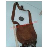 US military compass, leather satchel bag