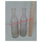 2 vintage Fairbury Nebraska glass pop soda