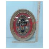 Norman Pierce pheasant feather art "The Cross"