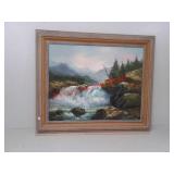 Large framed canvas painting picture
