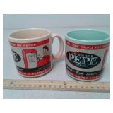 2 "Ask for Pepe Products" coffee mugs made in