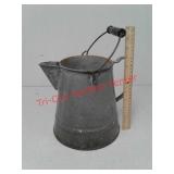 Antique enamel coffee pot pitcher