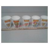 5 vintage Dukes of Hazzard plastic cups - Bo,