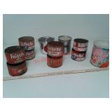 Vintage metal coffee cans and more