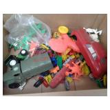 Vintage plastic toys - cars, Cowboys and Indians,