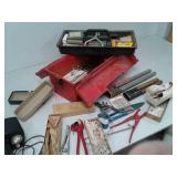 Tool box full of Veterinary supplies - dehorners,