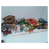 Large lot vintage toys - Snapper lawn mower,