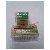 100 rounds Remington Magnum 17 HMR ammo