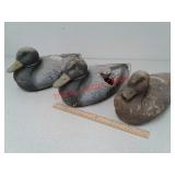 3 vintage JC Higgins cardboard duck decoys
