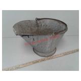 Galvanized metal coal / ash bucket