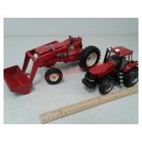 Case IH 335 and Ertl metal toy tractor with